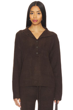 Bobi by Revolve - Button Funnel Neck Sweater