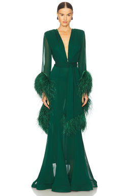 Bronx and Banco - Geisha V-neck Gown