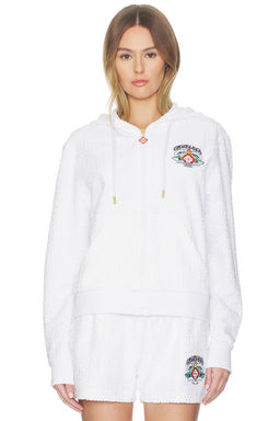 Casablanca - Waves Monogram Towelling Zip-up Hoodie