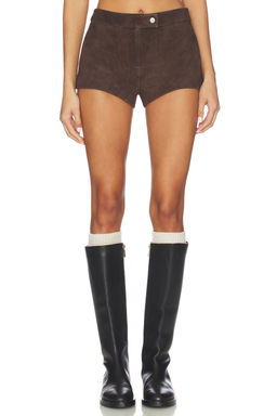 Courtney Zheng - Lena Suede Mini Short