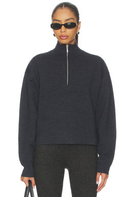 EAVES - Brecken Double Faced Half Zip Sweater