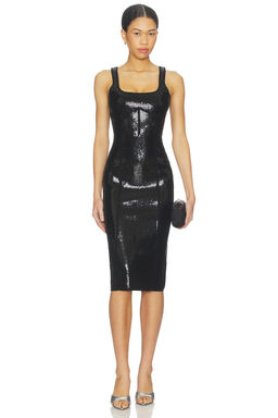 fleur du mal - Knit Bodycon Midi Corset Dress