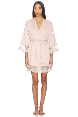 Flora Nikrooz - Rosa Kimono Wrap With Embroidery