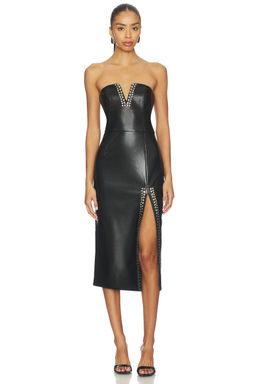 Generation Love - Isabel Studded Faux Leather Dress