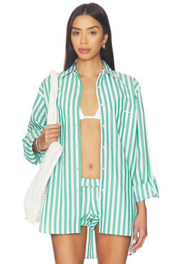 Hunza G - Cabana Stripe Embroidered Shirt