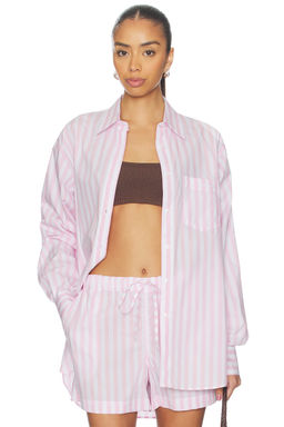 Hunza G - Cabana Stripe Embroidered Shirt