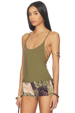 Jaded London - Draped Bead Trim Top