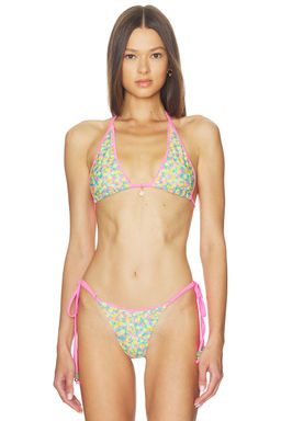 Kulani Kinis - Decorative Bind Tie Halter Bikini Top