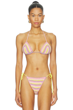 Leslie Amon - Oli Rainbow Crochet Bikini Top