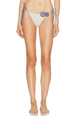 Leslie Amon - Ava Hibiscus Crochet Bikini Bottom