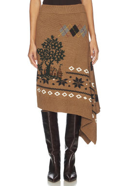 Monse - Mixed Fair Isle Midi Skirt