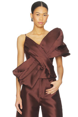 Marques ' Almeida - Heavy Satin Bow Top
