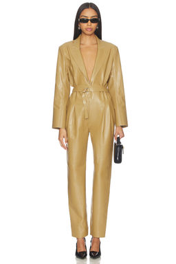 Norma Kamali - Easy Fit Single Breasted Tapered Leg Jumpsuit