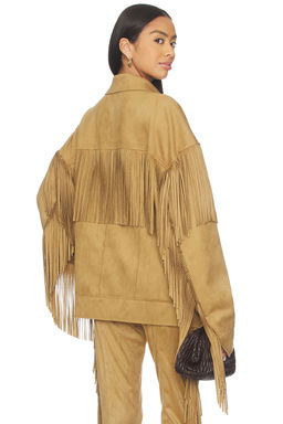 Norma Kamali - Fringe Oversized Jean Jacket