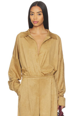 Norma Kamali - Super Oversized Boyfriend Shirt Bodysuit