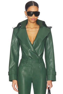 Norma Kamali - Double Breasted Trench Bodysuit