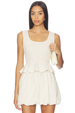 onia - Air Linen Smocked Tank Top