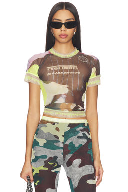 Ottolinger - Mesh Otto T-Shirt in Morph Camo