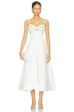 Patbo - Seaweed Shell Embroidered Midi Dress