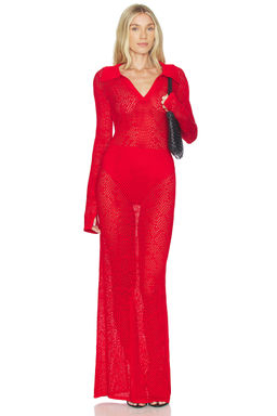 Paris Georgia - Snakeskin Crochet Dress