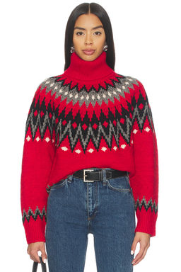 POLO RALPH LAUREN - Fair Isle Wool Blend Turtleneck Sweater
