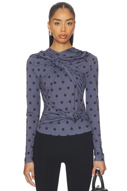 ROKH - Knotted Jersey Top