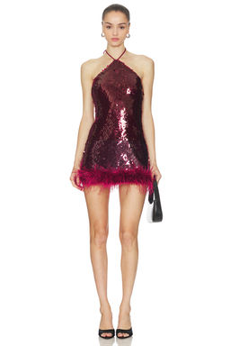 Runaway The Label - Nicola Faux Fur Hem Mini Dress