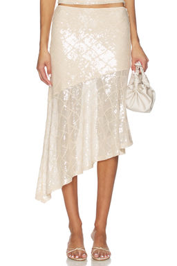 Runaway The Label - Eris Sequin Flounce Midi Skirt