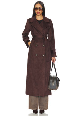 SNDYS - Sutton Faux Suede Trench Coat
