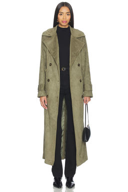 SNDYS - Sutton Faux Suede Trench Coat