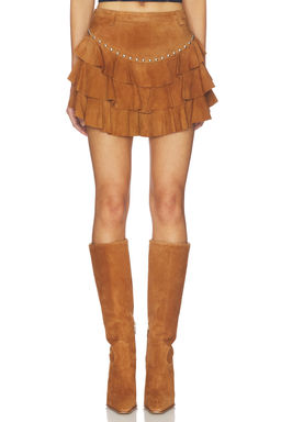 Understated Leather - x REVOLVE Frill Mini Skirt