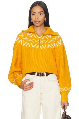 Varley - Sigrid Fairisle Half Zip Knit Sweater