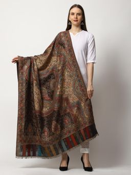 SWI STYLISH - Womens Multi -Color Kashmiri Kani Wool Shawl