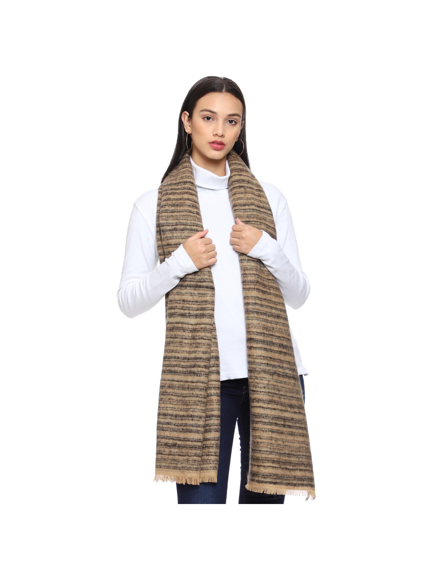 swi stylish Womens Cashmere Soft Feel Warm Wool Scarf Muffler - Beige-picture-42