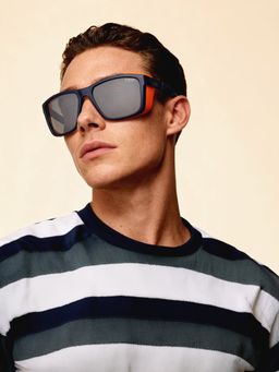 IDEE - Grey Rectangle 100% Uv Protected Sunglasses For Men Size 59