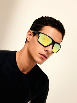 IDEE - Multi-Color Rectangle 100% Uv Protected Sunglasses For Men Size 68