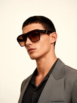 IDEE - Grey Square 100% Uv Protected Sunglasses For Men Size 57