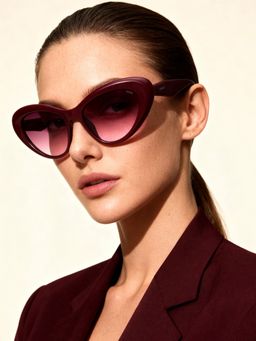 IDEE - Pink Oval 100% Uv Protected Sunglasses For Women Size 54