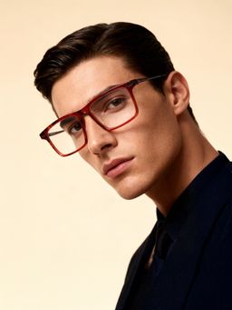 Police - Eyewear For Men With Red Acetate Frame (Size 53)