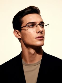 Police - Men Rimless Grey Metal Frames - VPL906K54627FR (54)