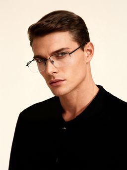 Police - Men Half Rim Black Metal Frames - VPLN12K57531FR (57)