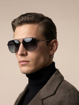 Police - Men Full UV Protected Grey Lens Irregular Sunglasses (61)