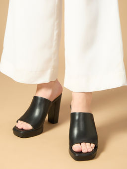 Inc.5 - Women Black Party Wear Solid Block Heels