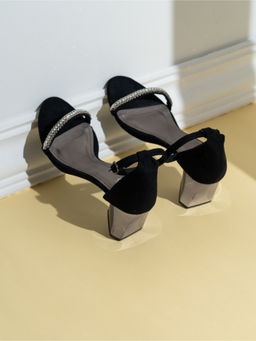 Inc.5 - Women Black Party Wear Solid Block Heels