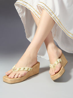 Inc.5 - Women Multi-Color Party Embellished Wedges