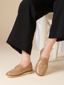 Inc.5 - Women Beige Casual Solid Pattern Loafers