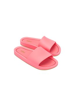 Melissa - Beach Slide Ad Pink Green Pink Solid Sliders