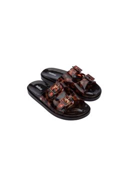 Melissa - Wide Ad Brown Tortoise Brown Solid Sliders
