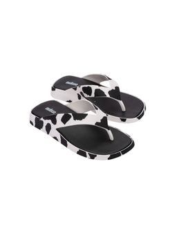Melissa - Brave Ad Black and White Solid Flipflops