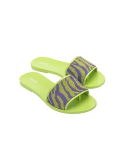 Melissa - Savage Slide Ad Lilac Green Flats